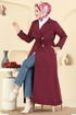 Beli Tünelli Bondit Trençkot 6223ANT466-MS Bordo - Thumbnail