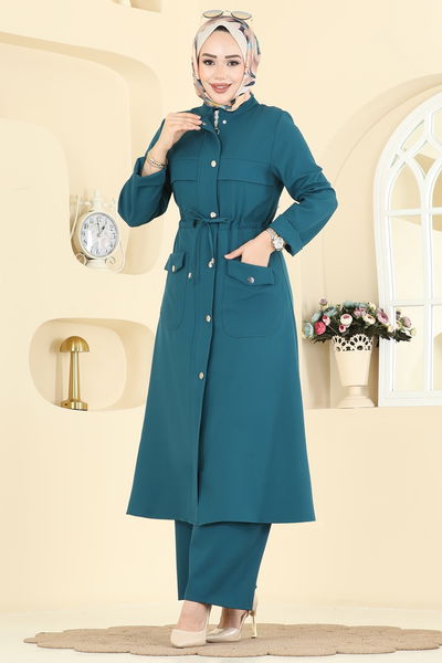 P.L. - Beli Tünelli Dabıl Takım PL9205-MS Petrol - 424666