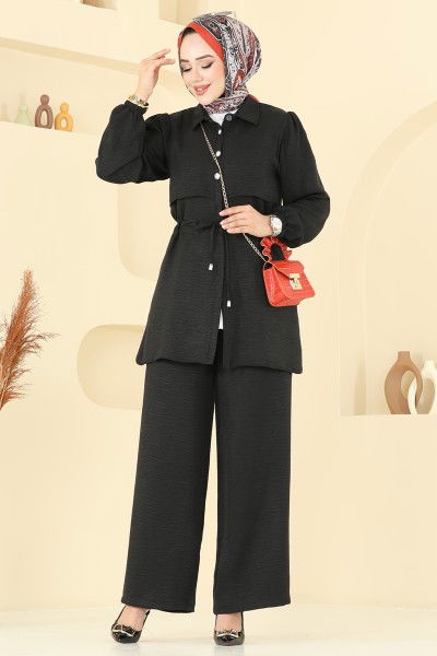 M.P. - Beli Tünelli Sofia Takım 1015MP806-MS Siyah