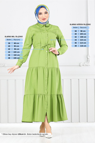 MRV A.S.N. - Beli Tunneled Hijab Dress 225ASN936-M Acid - 351914