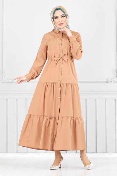 MRV A.S.N. - Beli Tunneled Hijab Dress 225ASN936-M Latte - 350707