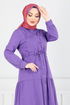Beli Tunneled Hijab Dress 225ASN936-M Purple - Thumbnail
