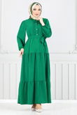 MRV A.S.N. - Belted Aerobin Dress 207ASN936-M Emerald