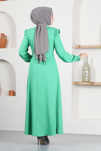 ASN - Belted Dress ASN129 Green - 334396