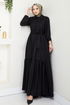 Belted Dress HBS3025 Black - Thumbnail