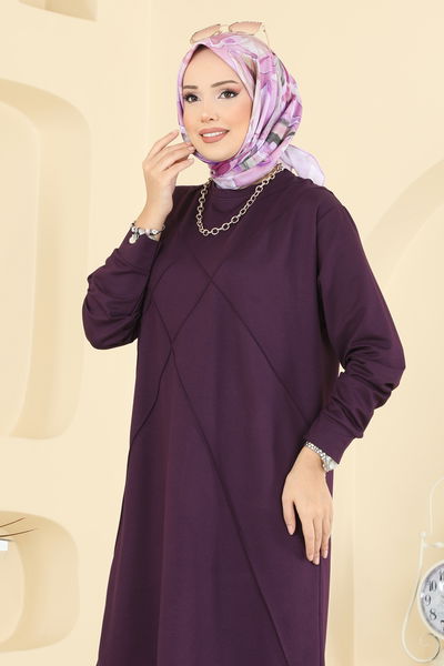 A.Y.D. - Bisiklet Yaka Kristal Takım 2762AYD574-MS Mor - 412877