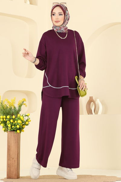 N.F.C. - Bisiklet Yaka Modal Takım 4527NFC1010-MS Bordo - 402380