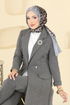 Blazer Ceketli Kışlık Takım ASM2657-MS Gri - Thumbnail