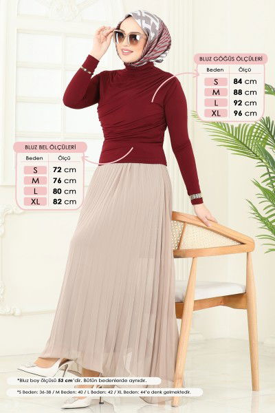 A.Y.D. - Blouse 4725AYD574-MS Burgundy