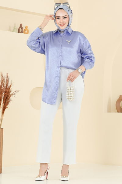 N.F.C. - Blouses and Shirts 5296NFC1010-MS Baby Blue - 387293