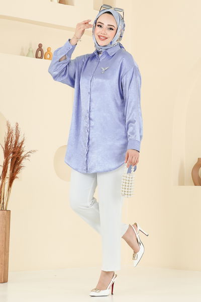 N.F.C. - Blouses and Shirts 5296NFC1010-MS Baby Blue - 387294