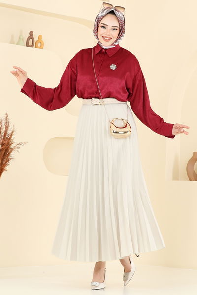 N.F.C. - Blouses and Shirts 5296NFC1010-MS Burgundy - 387287