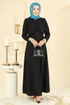 Bolero Detay Aksesuarlı Elbise 6251BSK463-MS Siyah - Thumbnail