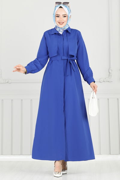 M.R. - Bolero Detay Elbise Ferace 019MR1078-MS Saks - 383767