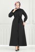 Bolero Detay Elbise Ferace 019MR1078-MS Siyah - Thumbnail