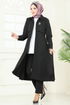 Bolero Detaylı Tesettür Kombin 23023UKB139-MS Siyah - Thumbnail