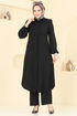 Bolero Görünümlü Tesettür Takım 2666SL432-MS Siyah - Thumbnail
