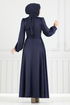 Boncuk İşlemeli Saten Abiye 5691EDF311-MS Laci - Thumbnail