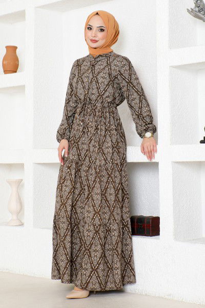 MDP - Buttoned Up Dress MSL1131 Brown