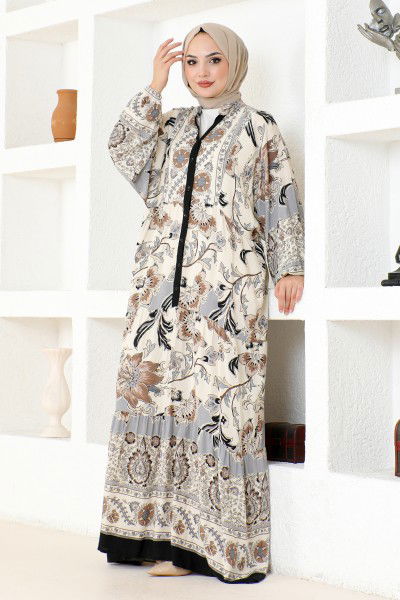 ZNN - Buttoned Up Dress ZNN4086 Black