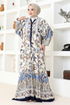Buttoned Up Dress ZNN4086 Navy blue - Thumbnail
