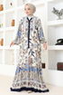Buttoned Up Dress ZNN4086 Navy blue - Thumbnail