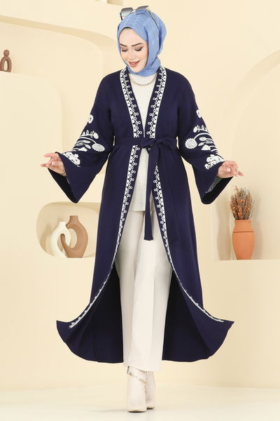 K.L. - Cardigan 10493KL398-MS Navy Blue - 391758