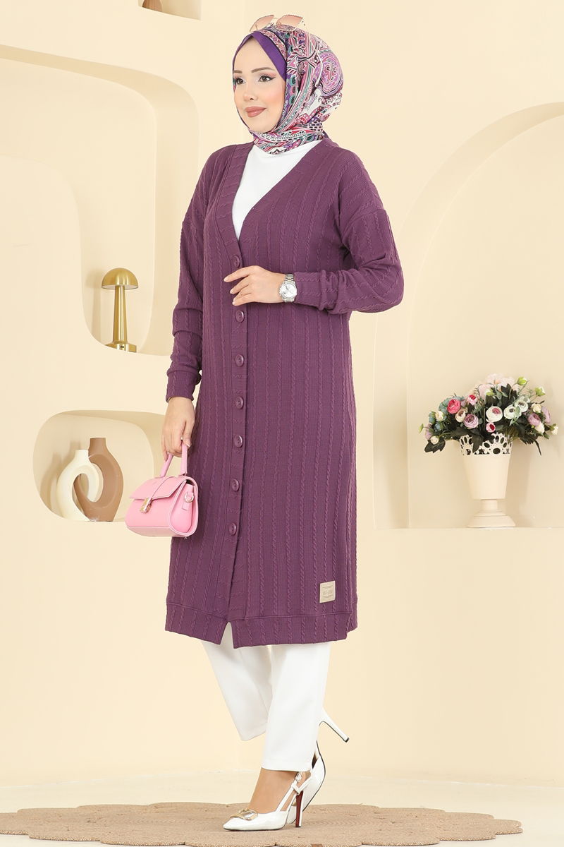 Cardigan 200BO429-MS Dark Lilac