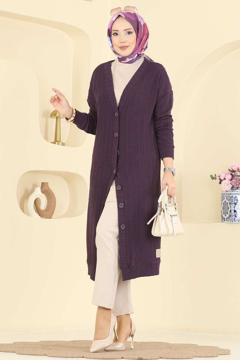 Cardigan 200BO429-MS Purple