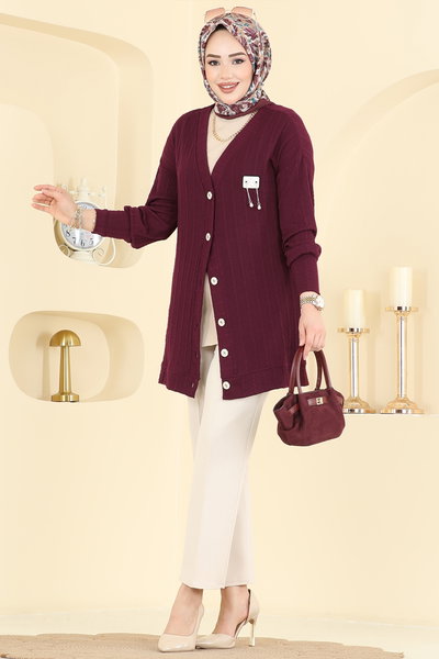 B.O. - Cardigan 204BO429-MS Burgundy - 428428