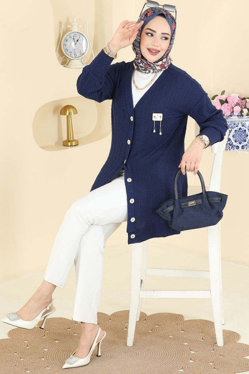 Cardigan 204BO429-MS Navy Blue