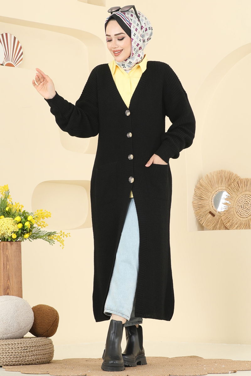 سترة خفيفة أسود 2729AYD574-MS