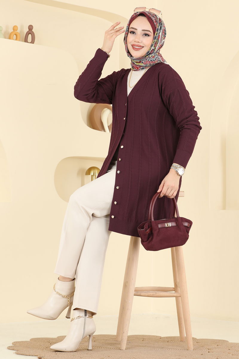 Cardigan 3197UZ662-MS Damson
