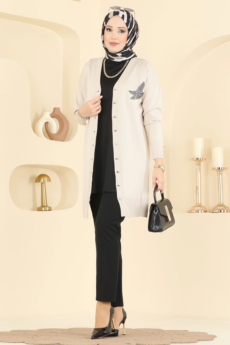 سترة خفيفة بيج 3207UZ662-MS