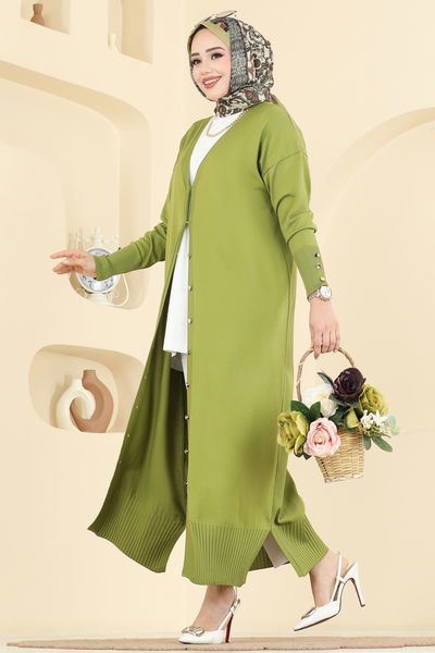 B.R.Z - Cardigan 3250BRZ597-MS Oil Green - 423594