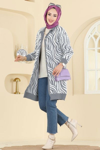 B.R.Z - Cardigan 3286BRZ597-MS Gray