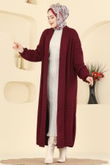 B.R.Z - Cardigan 4470BRZ597-MS Burgundy
