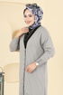 سترة خفيفة رمادي 6031UZ662-MS - Thumbnail