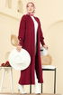Cardigan 7146BRZ597-MS Burgundy - Thumbnail