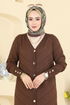Cardigan 7927KLB1050-MS Brown - Thumbnail
