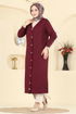 Cardigan 7927KLB1050-MS Burgundy - Thumbnail