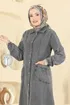 Cep Armalı Kot Elbise 7929ORG1169-MS Gri Kot - Thumbnail