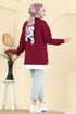 Cep Detaylı İki İp Tunik 2769AYD574-MS Bordo - Thumbnail