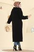 Cep Detaylı Peluş Hırka 2147LYD1165-MS Siyah - Thumbnail