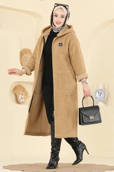 L.Y.D. - Cep Detaylı Peluş Hırka 2147LYD1165-MS Vizyon - 421233