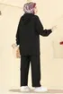 Cepleri Taşlı Dokuma Takım 3257HBS856-MS Siyah - Thumbnail