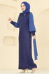 Çiçek Aksesuarlı Simli Abiye 2841ELCK1161-MS İndigo - Thumbnail