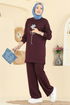 Çiçek Detaylı Modal Takım 2730AYD574-MS Bordo - Thumbnail