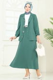 U.Z. - Çıtçıt Detay Etekli Takım 6022UZ662-MS Koyu Mint