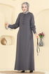 Çıtçıt Düğme Detaylı Elbise 2790SL432-MS Antrasit - Thumbnail